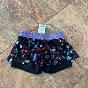 Rebel Athletic shorts with mesh skirt NWT AS
